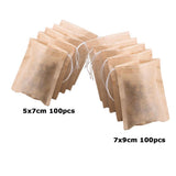 Maxbell 200 Pcs Empty Tea Filter Bags Loose Herbs Teabag with Drawstring 5x7 & 7x9cm