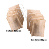 Maxbell 400Pcs Empty Tea Filter Bags Loose Herbs Teabag with Drawstring 5x7 & 9x10cm