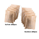 Maxbell 400Pcs Empty Tea Filter Bags Loose Herbs Teabag with Drawstring 5x7 & 9x10cm