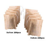 Maxbell 400 Pcs Empty Tea Filter Bags Loose Herbs Teabag with Drawstring 5x7 & 7x9cm