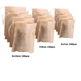 Maxbell 300Pcs Empty Tea Filter Bags Loose Herbs Teabag Drawstring 5x7,7x9,9x10cm
