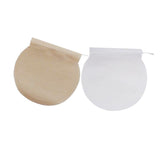 Maxbell 200Pcs Empty Tea Filter Bags Loose Herbs Teabag with Drawstring Beige&White