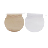 Maxbell 200Pcs Empty Tea Filter Bags Loose Herbs Teabag with Drawstring Beige&White