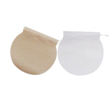 Maxbell 200Pcs Empty Tea Filter Bags Loose Herbs Teabag with Drawstring Beige&White