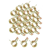 Maxbell 40 x Spring Clip Fuel Hose Line Air Tube Clamps Fastener Diameter 6mm