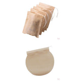 Maxbell 200Pcs Empty Tea Filter Bags Loose Herbs Teabag with Drawstring 2 Shapes