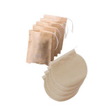 Maxbell 200Pcs Empty Tea Filter Bags Loose Herbs Teabag with Drawstring 2 Shapes