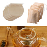 Maxbell 200Pcs Empty Tea Filter Bags Loose Herbs Teabag with Drawstring 2 Shapes