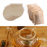 Maxbell 200Pcs Empty Tea Filter Bags Loose Herbs Teabag with Drawstring 2 Shapes