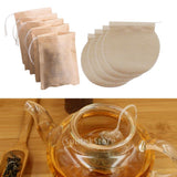 Maxbell 200Pcs Empty Tea Filter Bags Loose Herbs Teabag with Drawstring 2 Shapes