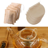 Maxbell 200Pcs Empty Tea Filter Bags Loose Herbs Teabag with Drawstring 2 Shapes
