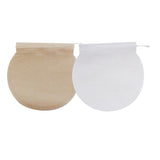 Maxbell 400Pcs Round Empty Tea Filter Bags Loose Herbs Teabag Beige&White