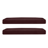 Maxbell 2Pcs Sofa Futon Seat Cushion Cover Couch Slipcover Dark Brown _Size L