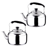 Maxbell 2pcs Stainless Steel Whistling Tea Kettle Coffee Kitchen Stovetop Induction