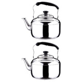 Maxbell 2pcs Stainless Steel Whistling Tea Kettle Coffee Kitchen Stovetop Induction