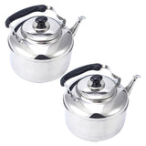 Maxbell 2pcs Stainless Steel Whistling Tea Kettle Coffee Kitchen Stovetop Induction