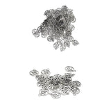 Maxbell 130Pcs Tibetan Silver Hollow Out OM Yoga Round Charm Pendant Necklace Making