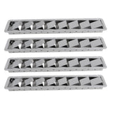 Maxbell 4Pcs Stainless Steel Marine Boat Louver Air Vent 8 Slots Ventilation 427mm