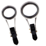 Maxbell 2Pcs 2 Sizes Fishing Rod Guide Eye Ceramic Ring Foldable DIY Tip Repair Kit