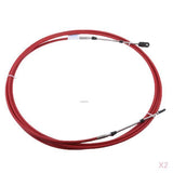 Maxbell 2Pcs 21Ft Throttle Shift Control Cable for Yamaha Outboard Boat Motor Red