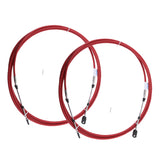 Maxbell 2Pcs 23Ft Throttle Shift Control Cable for Yamaha Outboard Boat Motor Red