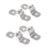 Maxbell 4Pcs Pipe Tube Conduit Stainless Steel Hanger U Strap Clamps Clip 8mm 10mm