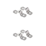 Maxbell 4Pcs Pipe Tube Conduit Stainless Steel Hanger U Strap Clamps Clip 8mm 10mm