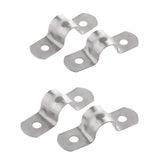 Maxbell 4Pcs Pipe Tube Conduit Stainless Steel Hanger U Strap Clamps Clip 8mm 10mm