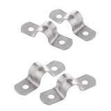 Maxbell 4Pcs Pipe Tube Conduit Stainless Steel Hanger U Strap Clamps Clip 8mm 10mm