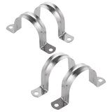 Maxbell 4 Pieces Pipe Hose Tube Conduit Stainless Steel Hanger U Strap Clamps Clip