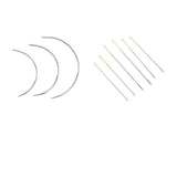 Maxbell 9Pcs/set Steel Curved Needles for Hand Sewing Embroidery Cross Stitch Crafts