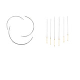 Maxbell 9Pcs/set Steel Curved Needles for Hand Sewing Embroidery Cross Stitch Crafts