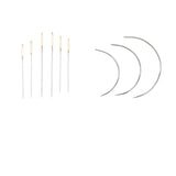 Maxbell 9Pcs/set Steel Curved Needles for Hand Sewing Embroidery Cross Stitch Crafts
