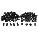 Maxbell 100pcs Plastic Hand Grenade/Bean Shape Toggle Spring Clasp Stop Cord Locks