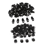 Maxbell 100pcs Plastic Hand Grenade/Bean Shape Toggle Spring Clasp Stop Cord Locks