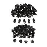 Maxbell 100pcs Plastic Hand Grenade/Bean Shape Toggle Spring Clasp Stop Cord Locks