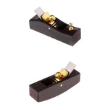 Maxbell 2pcs Leathercraft Wood Flat Curved Sole Skiver Plane Safety Skife Cutter