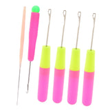 Maxbell 6pcs Latch Hook Crochet Needles for Hair/Micro Braid Dread Lock Maintaining
