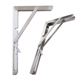 Maxbell 2pcs 304 Stainless Steel Folding Boat Bench Shelf Table Bracket 12"