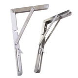 Maxbell 2pcs 304 Stainless Steel Folding Boat Bench Shelf Table Bracket 12"