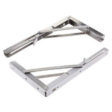 Maxbell 2pcs 304 Stainless Steel Folding Boat Bench Shelf Table Bracket 12"