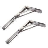 Maxbell 2pcs 304 Stainless Steel Folding Boat Bench Shelf Table Bracket 12"