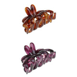 Maxbell 2 Pieces Large Floral Acrylic Hair Claw Grips Clip Clamp Accessories