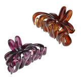 Maxbell 2 Pieces Large Floral Acrylic Hair Claw Grips Clip Clamp Accessories