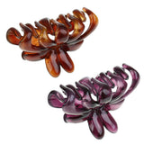 Maxbell 2 Pieces Large Floral Acrylic Hair Claw Grips Clip Clamp Accessories