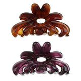 Maxbell 2 Pieces Large Floral Acrylic Hair Claw Grips Clip Clamp Accessories