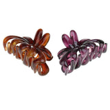 Maxbell 2 Pieces Large Floral Acrylic Hair Claw Grips Clip Clamp Accessories