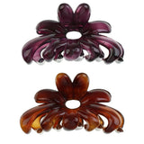 Maxbell 2 Pieces Large Floral Acrylic Hair Claw Grips Clip Clamp Accessories