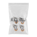 Maxbell 4x Nylon All Swivel Caster Wheels Plate Caster for Trolleys Wheel Orange 1"