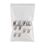 Maxbell 10x Nylon All Swivel Caster Wheels Plate Caster for Trolleys Orange 25mm